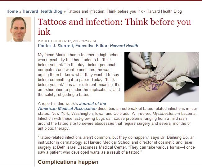 Tattoos and Infection